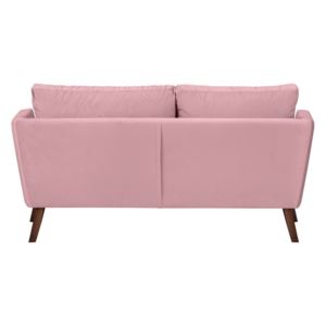 Canapea cu 3 locuri Mazzini Sofas Elena, cu șezlong pe partea dreaptă, roz deschis