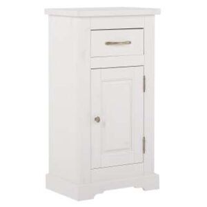 Dulap inferior cu ușă și sertar Romantic, 85x45x cm, lemn, alb