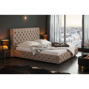 Pat dormitor 180x200cm Paris Bed Taupe Fab | INVICTA INTERIOR