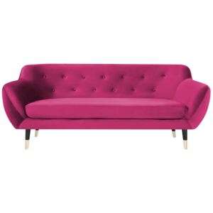 Canapea cu 3 locuri Mazzini Sofas AMELIE cu picioare negre, roz