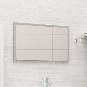 Oglindă de baie, gri beton, 60x1,5x37 cm, PAL