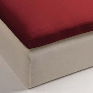 Cearceaf roșu de pat elastic 80x200 cm Jersey Red