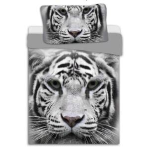 Lenjerie de pat 3D Tigru alb