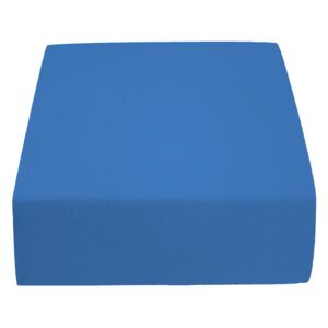 Cearșaf Jersey albastru închis 160 x 200 cm