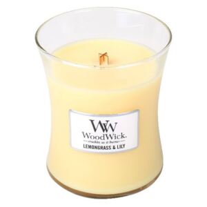 WoodWick parfumata lumanare Lemongrass&Lily vaza medie