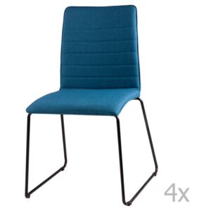 Set 4 scaune sømcasa Vera, albastru închis