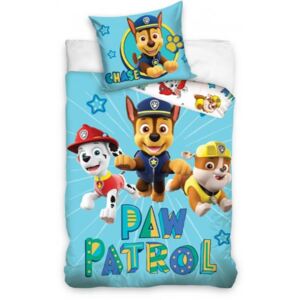 Lenjerii de pat copii, Paw Patrol Chase in the air 2 piese 100x135 cm, 40x60 cm