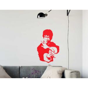 Bruce Lee - autocolant de perete Rosu deschis 60 x 90 cm