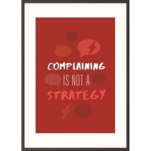 PAPERFLOW Motivație Wallpaper, A3, cadru negru, PAPERFLOW "Plângerea nu este o strategie"