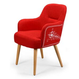 Scaun tapițat roșu Teleorman
