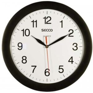SECCO Ceas de perete, 30 cm, SECCO, cadru negru