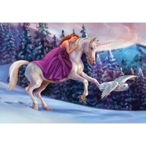 Princess Unicorn Fototapet, (254 x 184 cm)