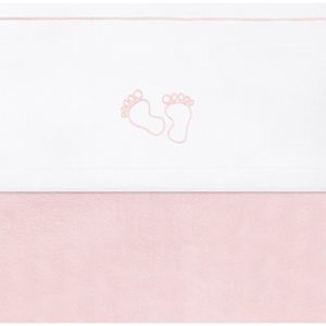 Cearsaf pentru invelit roz/alb Little Feet 120x150 cm Jollein