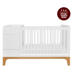 Patut bebe UP! Bellamy lemn/MDF neasamblat ajustabil alb 164 x 74 x 94 cm