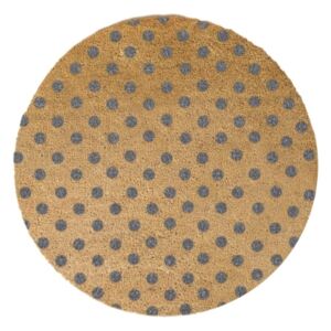 Covor intrare rotund Artsy Doormats Grey Dots, ⌀ 70 cm