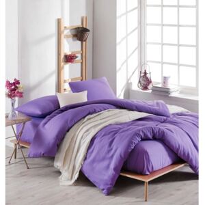 Lenjerie de pat cu cearșaf Violette, 200 x 220 cm, violet