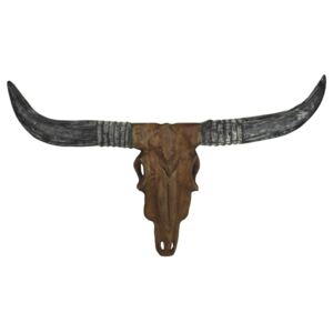 Decorațiune din lemn de tec HSM collection Buffalo Head, 50 cm