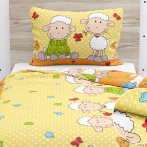 Goldea lenjerie de pat din creponată pentru copii - model 608 140 x 200 și 70 x 90 cm