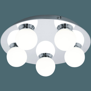 Aplică/Plafonieră baie LED Eglo MOSIANO ø350mm, alb-crom