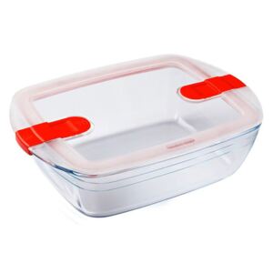 Recipient dreptunghiular cu capac de plastic 2.3l