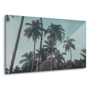 Tablou pe sticlă - Retro Palms 100x75 cm