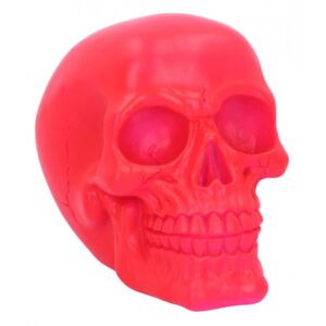 Statueta fosforescenta craniu Psychedelic - roz 15.5 cm
