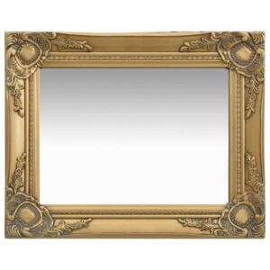 Oglindă de perete în stil baroc auriu 50 x 40 cm
