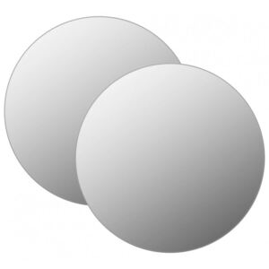 Oglinzi de perete 2 buc. 60 cm sticlă rotund