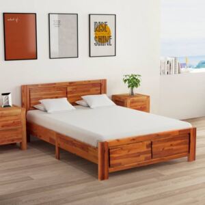 Cadru de pat 120 x 200 cm lemn masiv de acacia