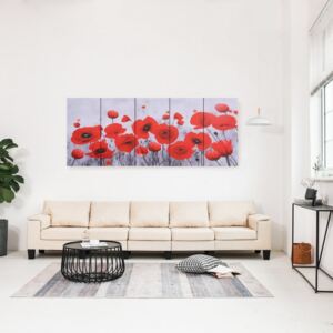 Set tablouri din pânză imprimeu floral multicolor 200x80 cm
