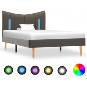 Cadru de pat cu LED antracit 100 x 200 cm piele artificială