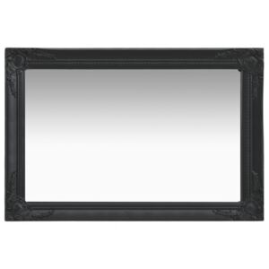 Oglindă de perete în stil baroc negru 60 x 40 cm