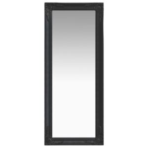 Oglindă de perete în stil baroc negru 50 x 120 cm