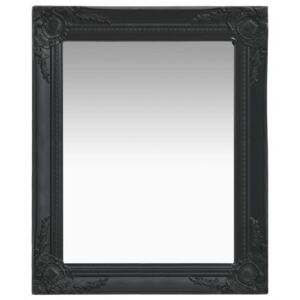 Oglindă de perete în stil baroc negru 50 x 60 cm