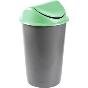 Cos de gunoi cu capac batant, 60 l, verde