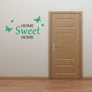 GLIX Home sweet home - autocolant de perete Negru și verde 70 x 45 cm
