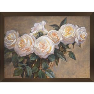 Tablou inramat Trandafiri albi 50x70 cm