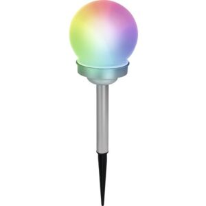 Lampa solara sfera cu LED RGBW Ø100 mm, culori interschimbabile