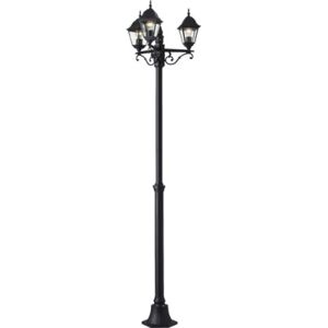 Stalp cu felinare Nissi E27 max. 3x60W, 200 cm, negru