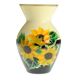 Vaza sticla floarea soarelui