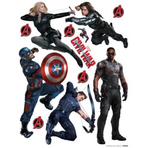AG Design Captain America: Civil War2 - autocolant de perete 65x85 cm