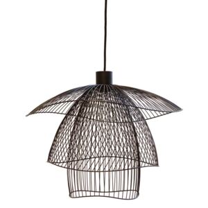 Lampa suspendata din metal Papillon S Noir Ø56cm | FORESTIER