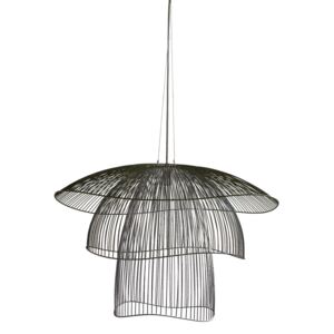 Lampa suspendata din metal Papillon L Noir Ø100cm | FORESTIER