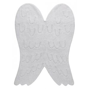 Covor dreptunghiular alb pentru copii din bumbac 120x160 cm Wings Silhouette Lorena Canals