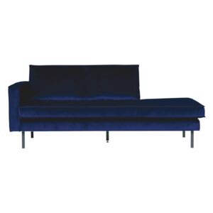 Sofa sezlong/Daybed din catifea Rodeo Left Velvet Dark Blue Nightshade