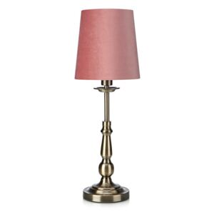 Veioza antichizata roz alama Abbey Table Antique Brass/Pink | MARKSLÖJD