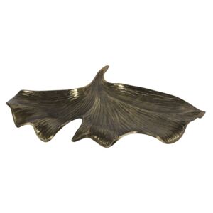Bol decorativ metalic in forma de frunza Leaf Brass Antique | PRIMERA COLLECTION