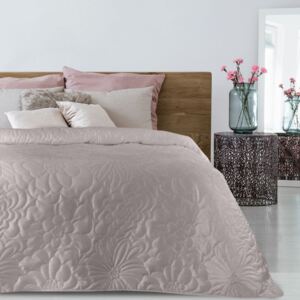 Cuvertură de pat roz, fină, cu imprimeu floral Šírka: 220 cm | Dĺžka: 240 cm