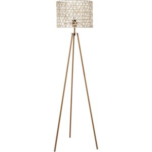 Lampadar din metal si bambus - ELIJA Beige, 35 x 35 x 145 cm