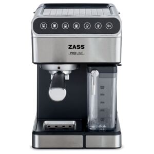 Espressor de cafea Zass, 16 bari, 1350 W, rezervor 1.8L, rezervor lapte 0,5L, panou Touch, inox